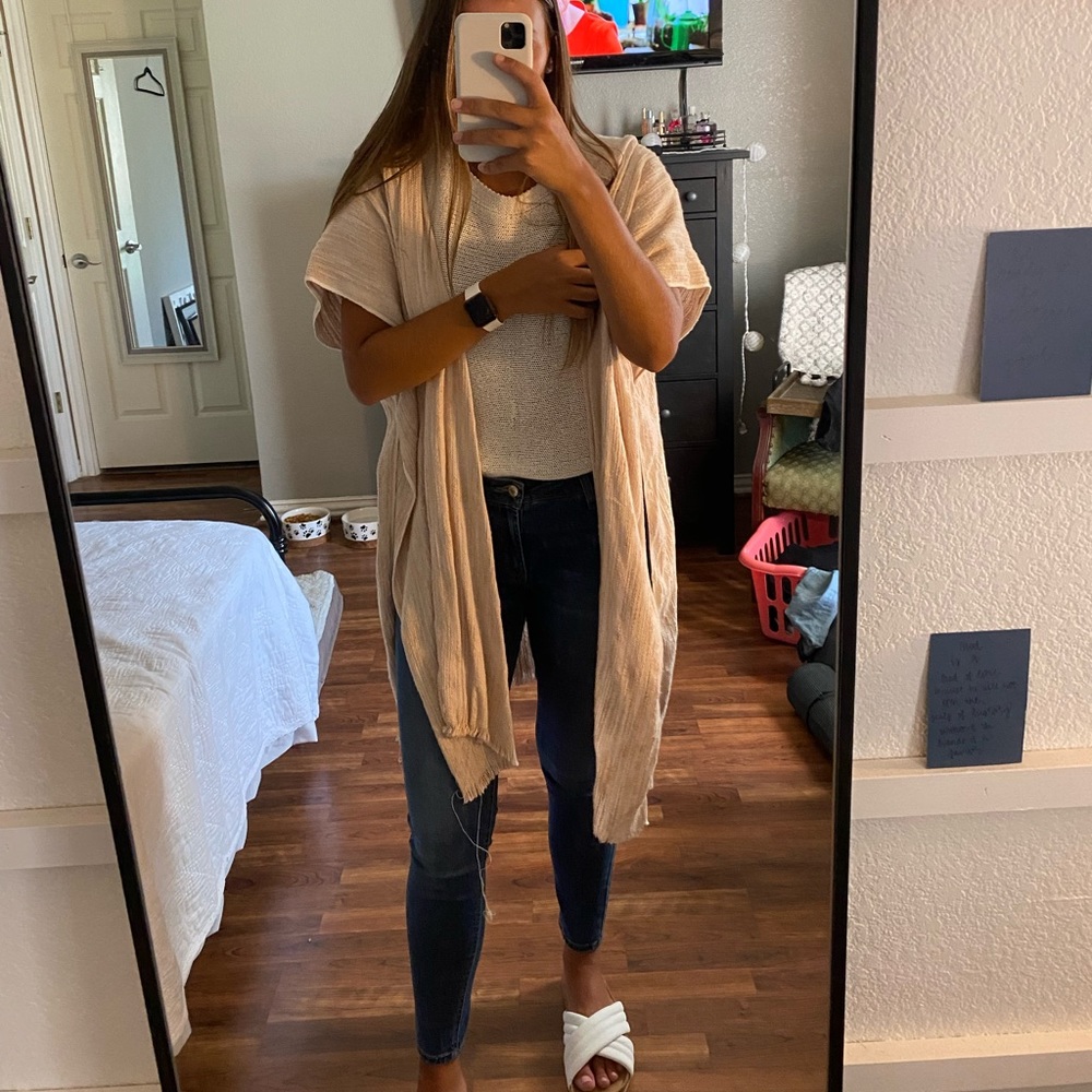 Hooded swimsuit cover/ cardigan